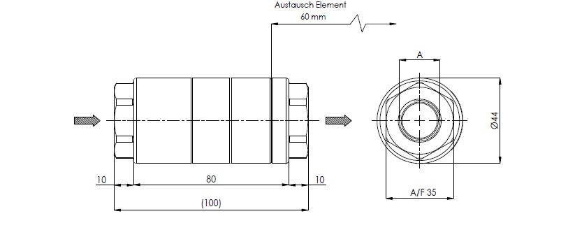 FLC1S40BB1 hydraulic filter in-line