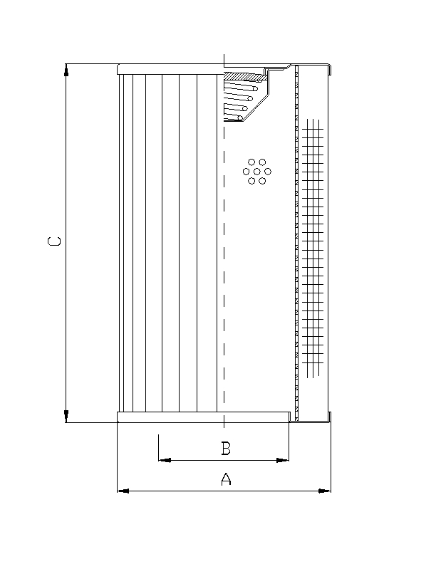 RVR660B25B hydraulic filter element