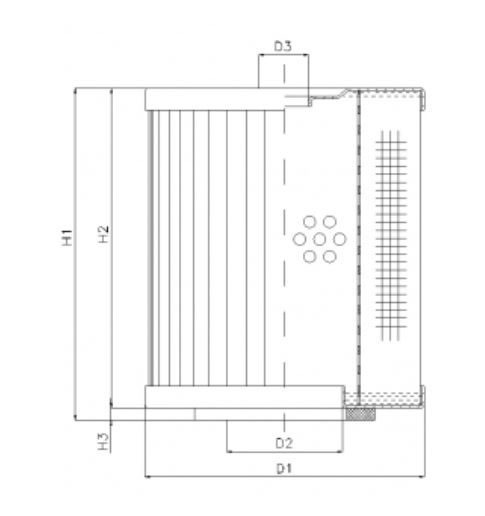 D221T250 hydraulic filter element