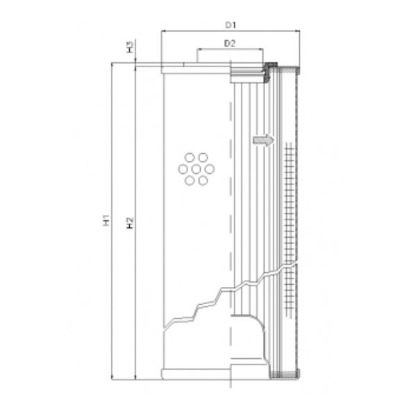 R5110T25V hydraulic filter element