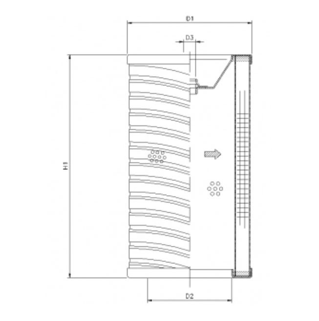 R741G25P hydraulic filter element