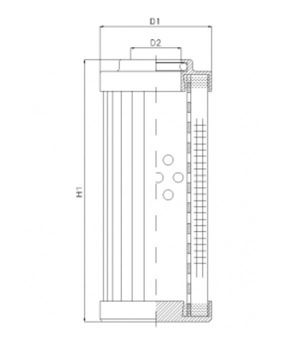 DVD256F20B/1 hydraulic filter element