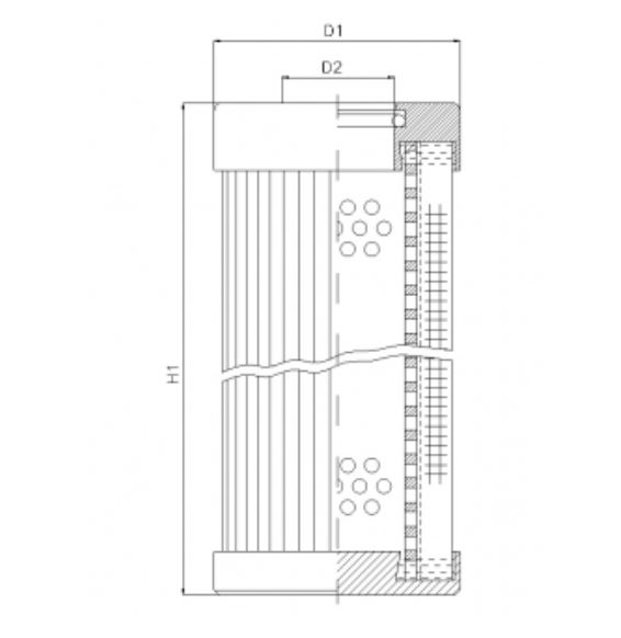 D1104G10B filter element for pressure filter