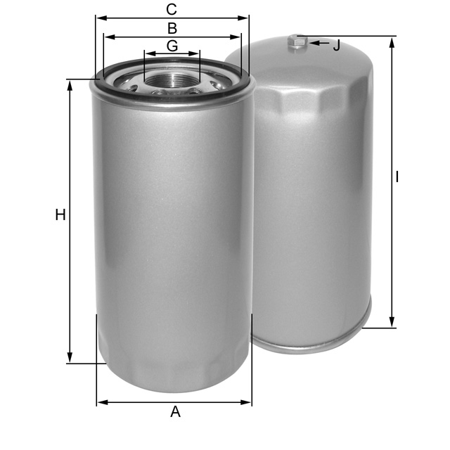 ZP42A oil filter spin-on