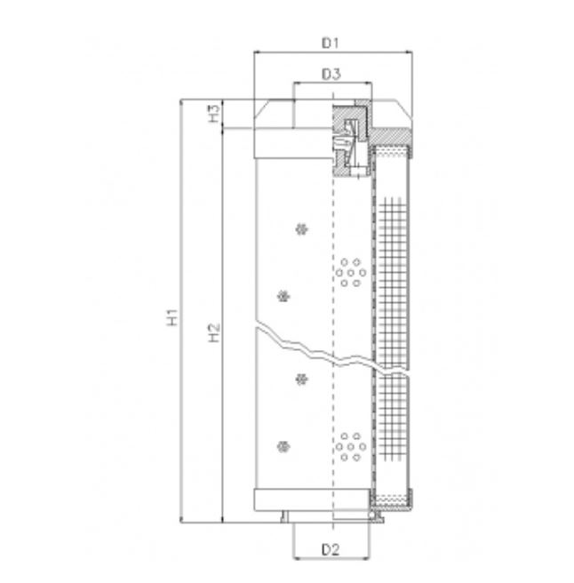 RHR480G20B hydraulic filter element