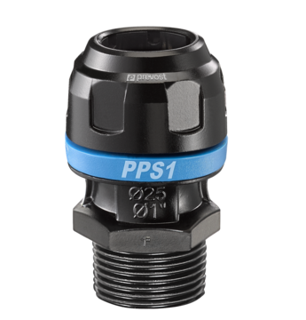 PPS1 MM1617 aluminium female thread straight fitting