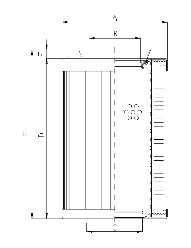 RMR436B25B hydraulic filter element