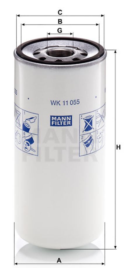 WK 11 055 fuel filter spin-on