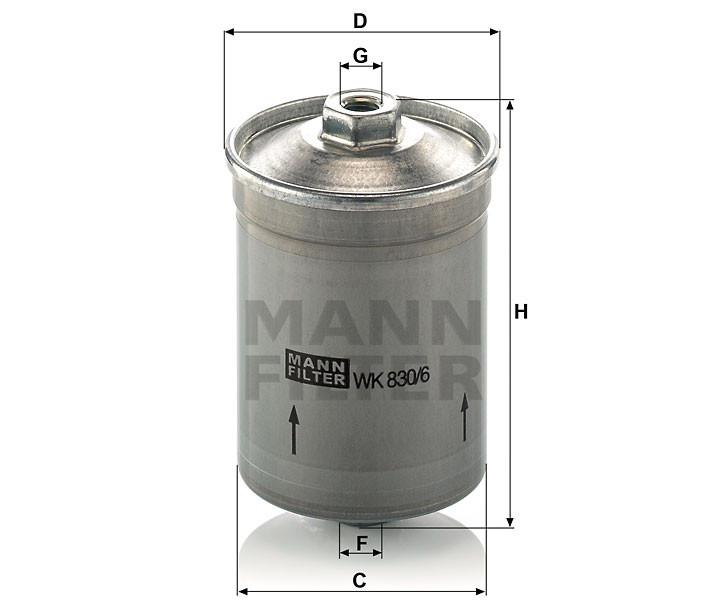 WK 830/6 x fuel filter in-line