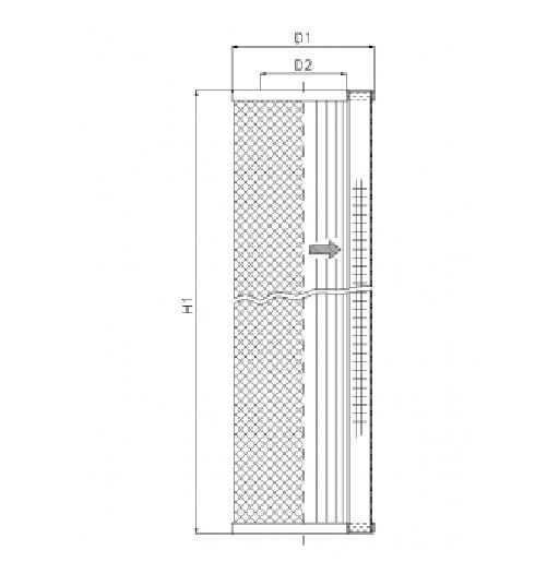 WT1936 hydraulic filter element