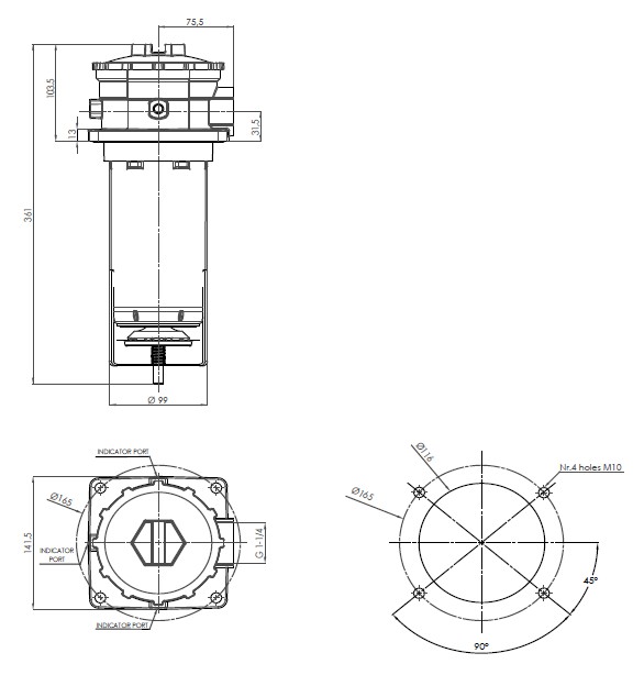 FS531T60BB6000MT000S0 in-line filter (suction line)
