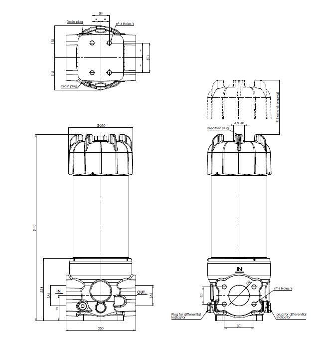 FLRR434G06B3F12MA2000A0 in-line filter (pressure line)