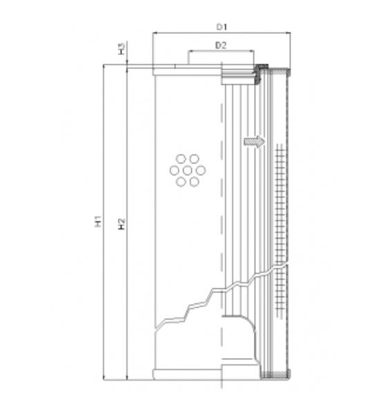 R5111C10V hydraulic filter element