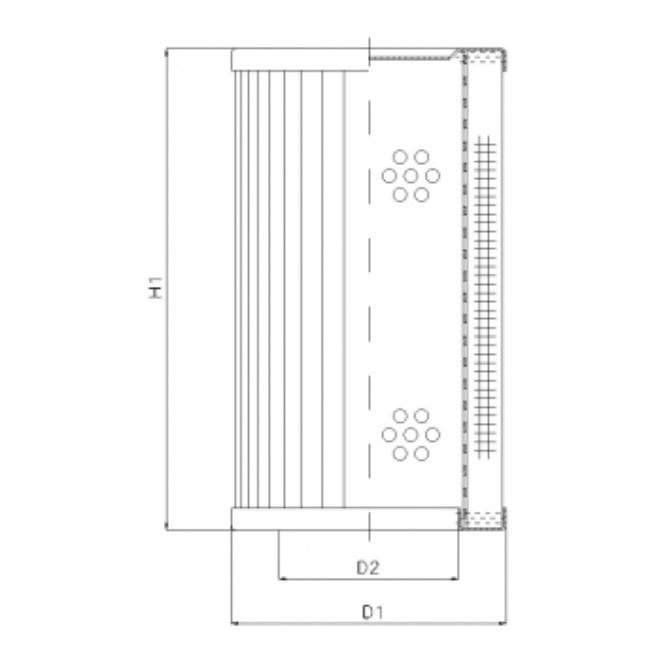 RVR165E20B hydraulic filter element