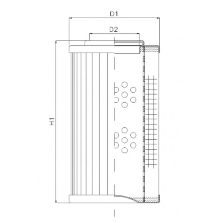 D153T25A hydraulic filter element