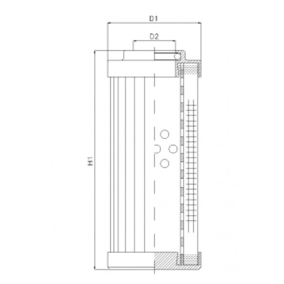 DVD2360W10B hydraulic filter element