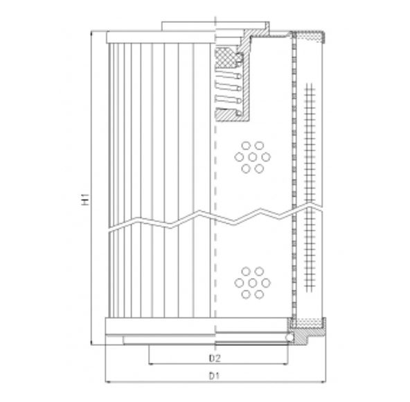 RLR41B25B hydraulic filter element