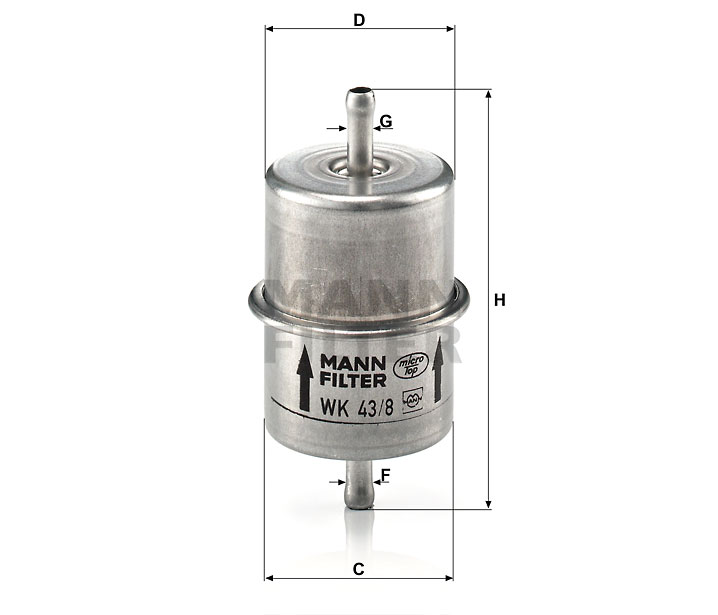 WK 43/8 -Auslaufartikel- fuel filter in-line