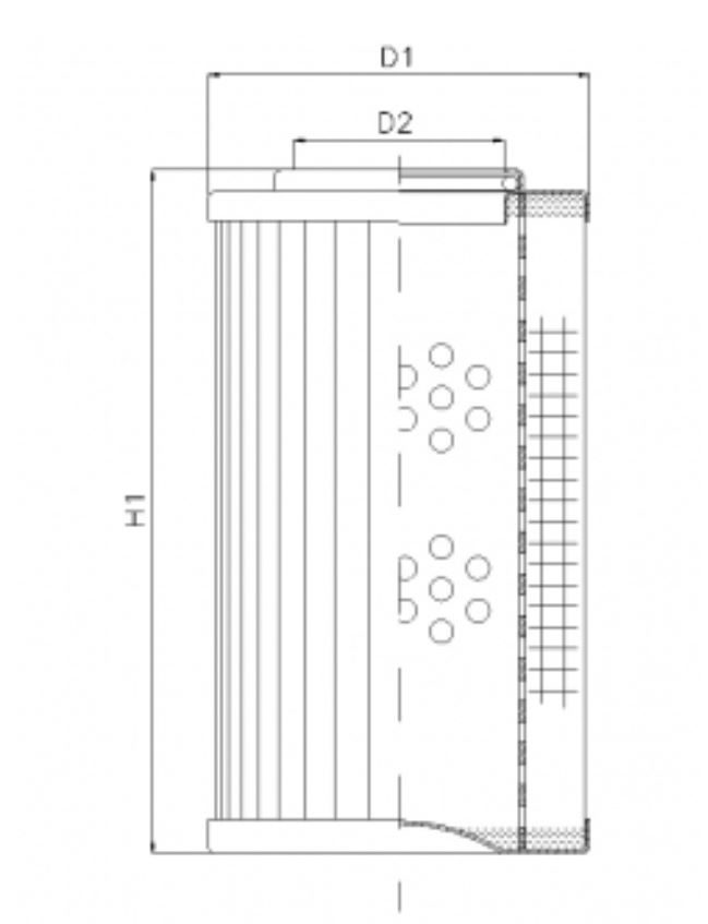 WG792 hydraulic filter element
