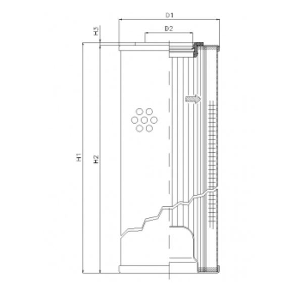 R5111T40V hydraulic filter element