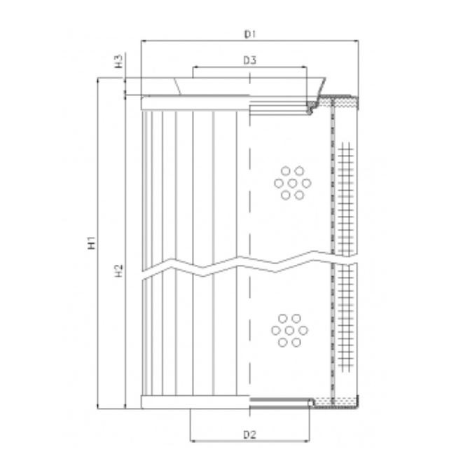 RMR438E05B hydraulic filter element