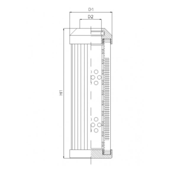 DMD243D20B hydraulic filter element