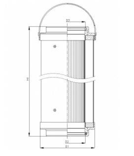 C431G03V/ESD hydraulic filter element (coreless)