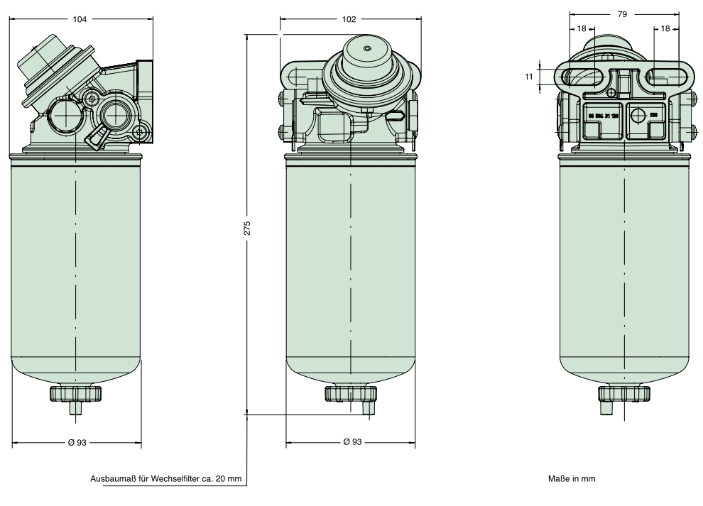 66 504 62 140 fuel filter PreLine