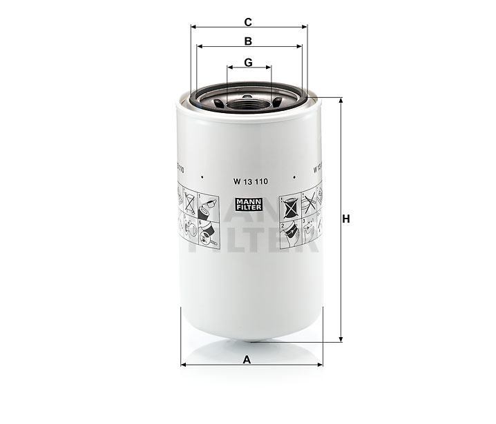 W 13 110 oil filter (spin-on)