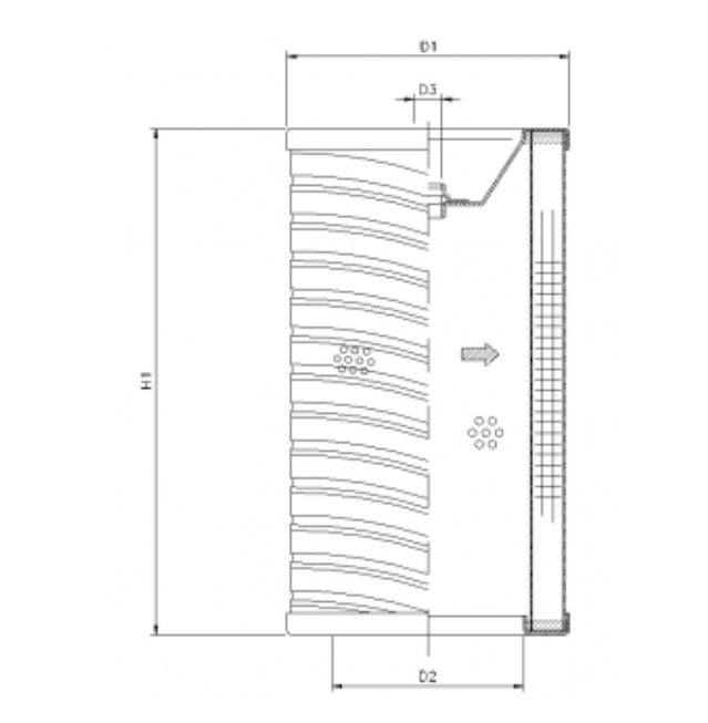 R746G03P hydraulic filter element