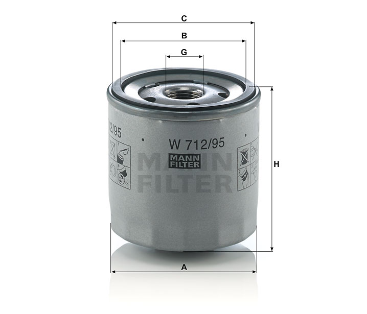 W 712/95 oil filter spin-on