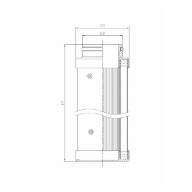 C613G10V hydraulic filter element (coreless)