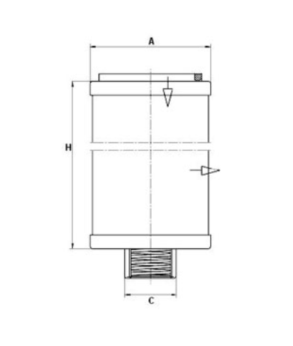 LE 11 003 air/oil separator element (vacuum)