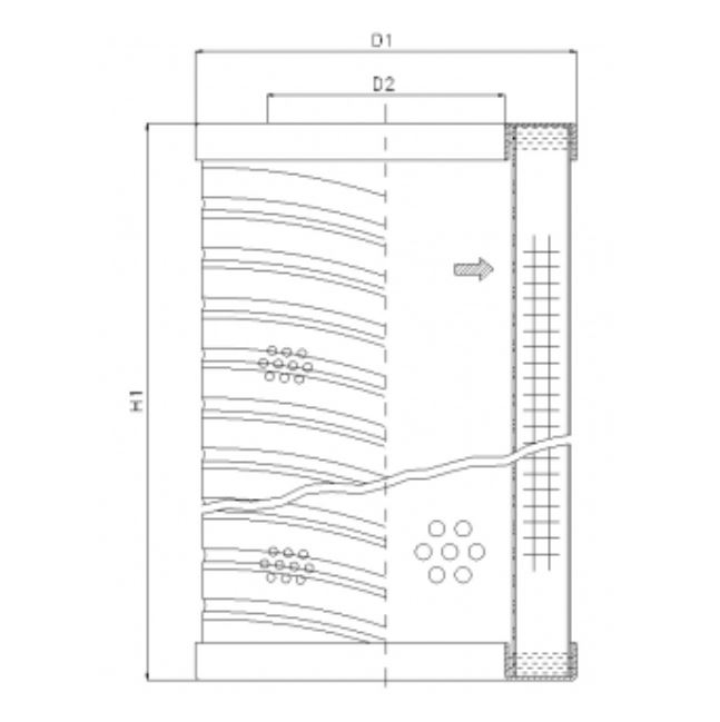 RVR06E05B hydraulic filter element