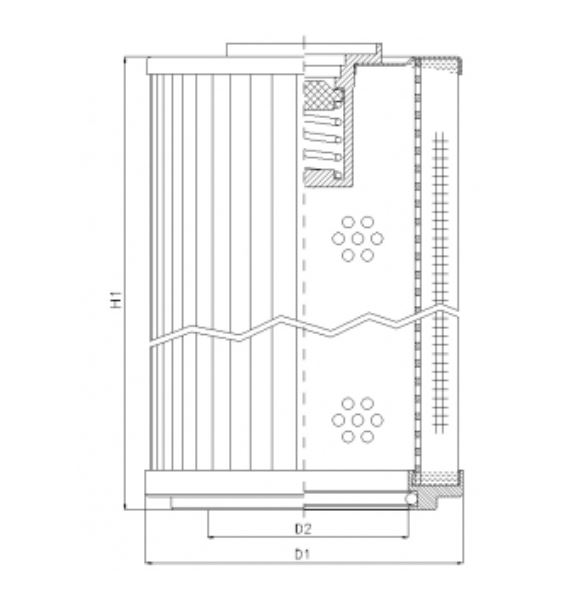 RLR41B80B hydraulic filter element