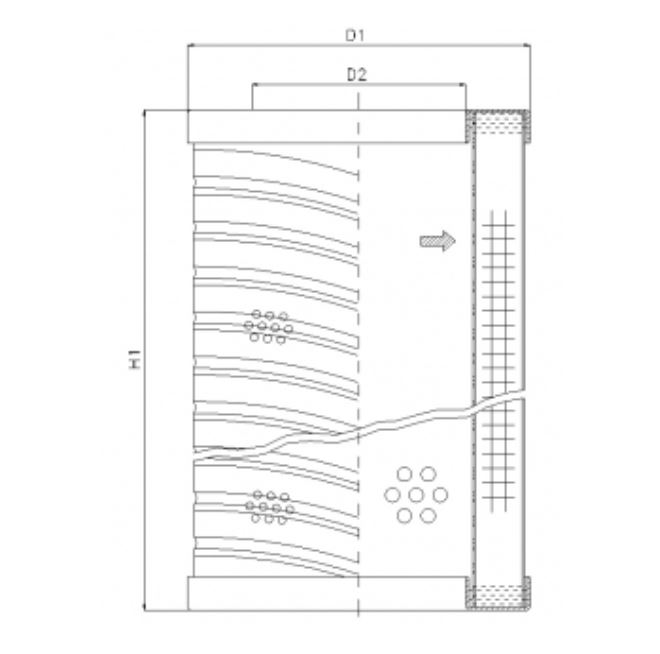 RVR20B100B hydraulic filter element