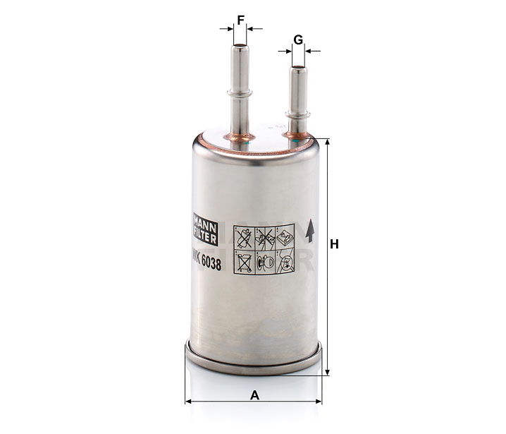 WK 6038 fuel filter in-line