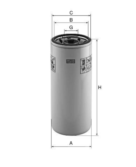 W 11 020 oil filter spin-on
