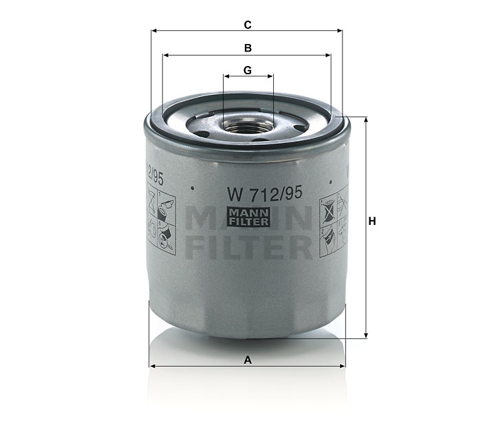 W 712/95 oil filter spin-on