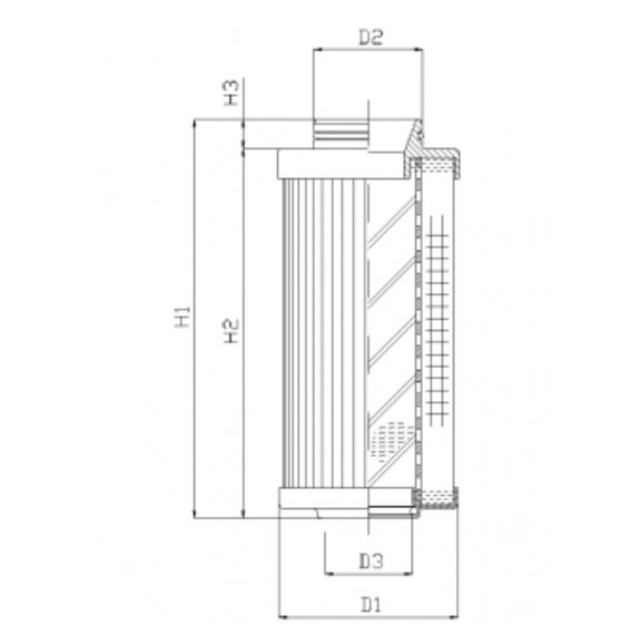 R531G03V hydraulic filter element