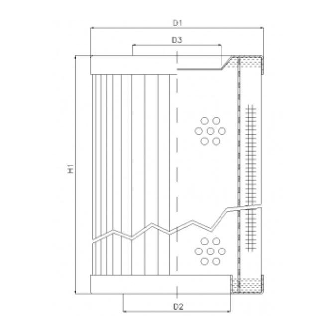 RVR1225360B25B hydraulic filter element