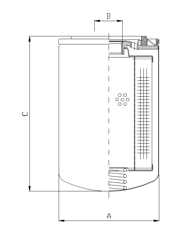 A111T125 oil filter (spin-on)