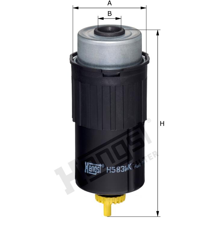 H583WK fuel filter spin-on