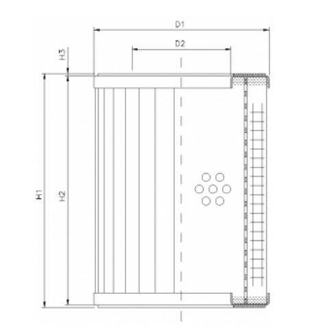 WP578 hydraulic filter element