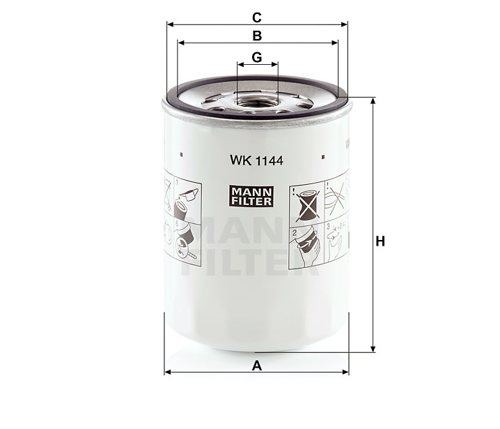 WK 1144 fuel filter spin-on