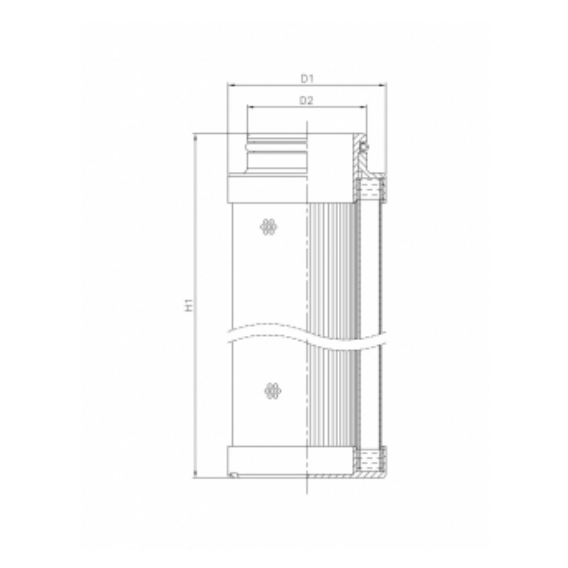 C613G01V hydraulic filter element (coreless)