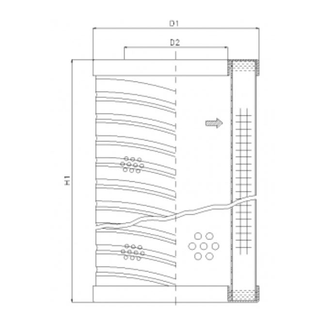 RVR10B40B hydraulic filter element