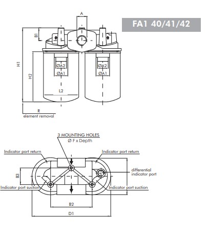 FA141G10BB7R000 In-line filter (return line filter)