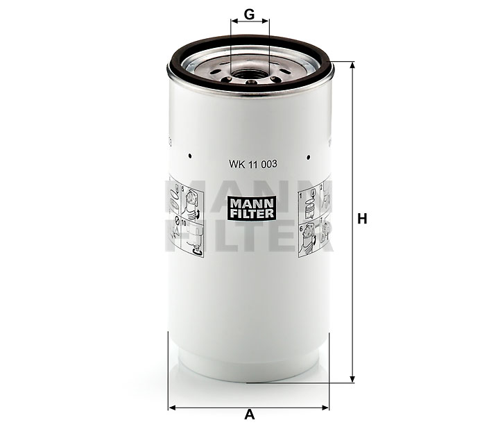 WK 11 003 z fuel filter spin-on