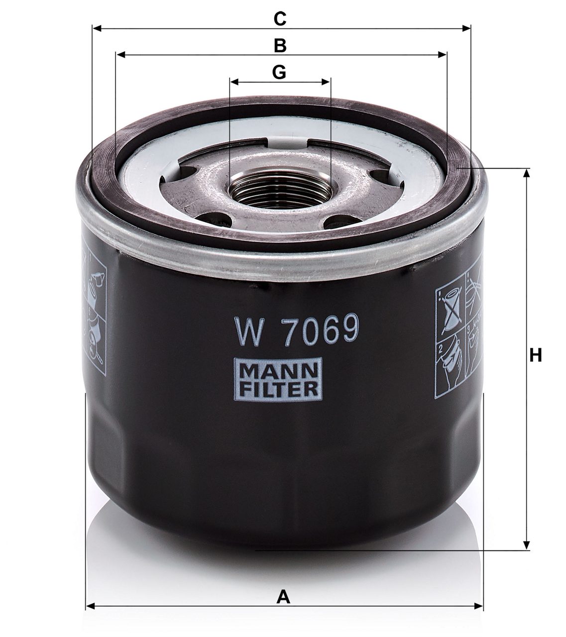 W 7069 oil filter spin-on